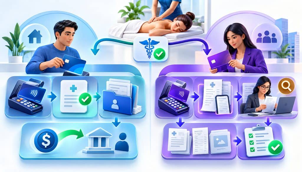 HSA versus FSA massage payment and substantiation workflow