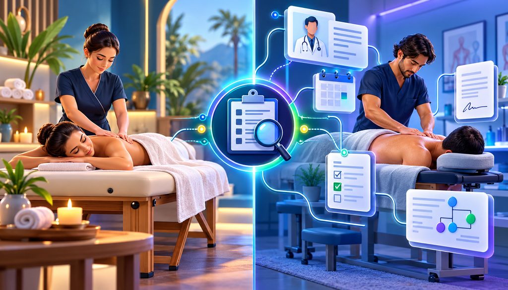 Medical-purpose massage compared with general wellness massage
